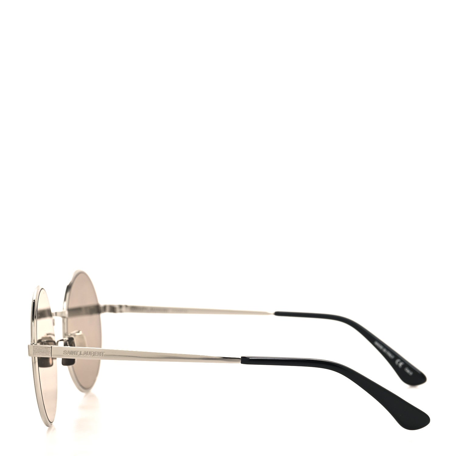Saint Laurent Metal Round SL 136 Sunglasses Black Silver 3 of 8