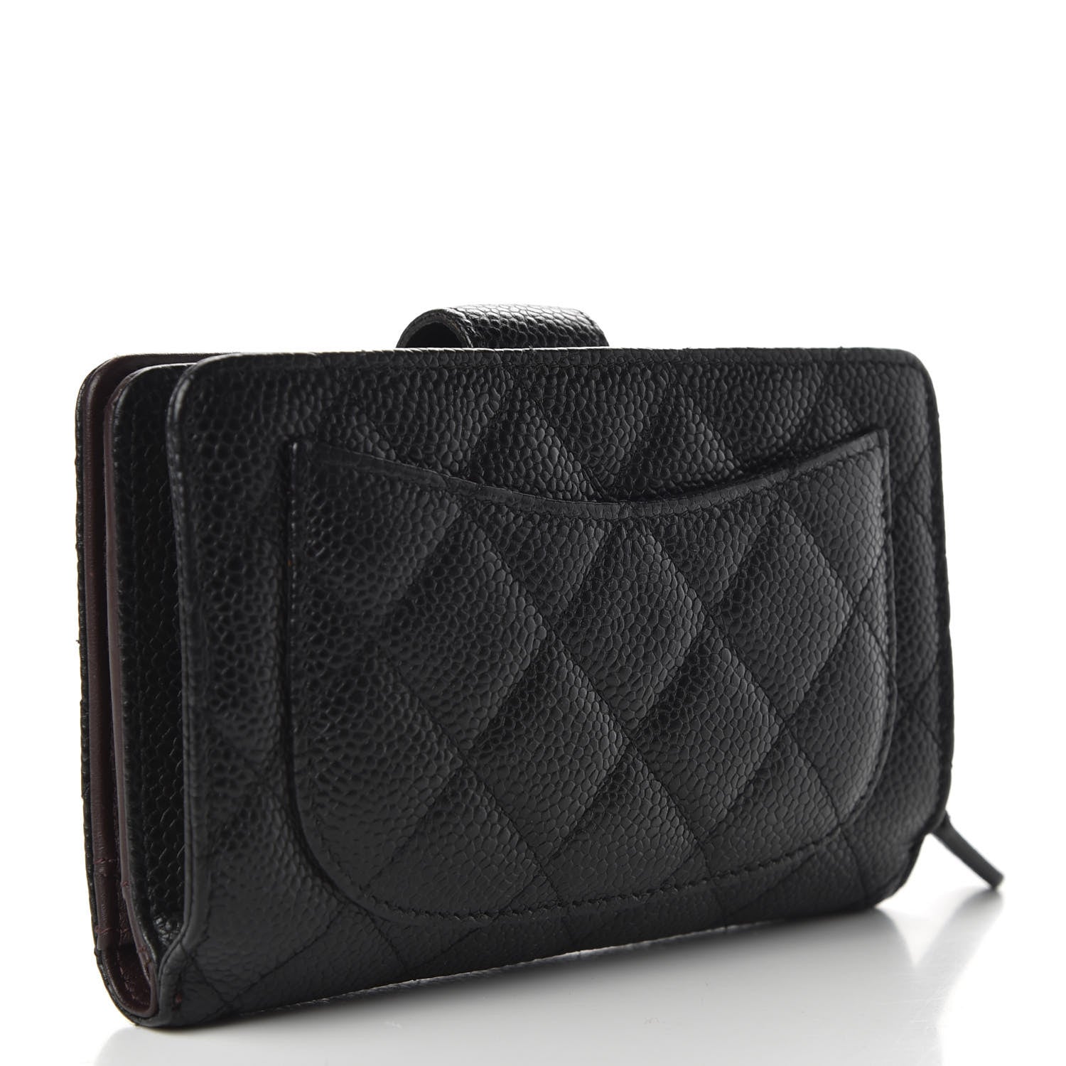 Chanel Caviar Quilted Zipped Pocket Wallet Black 3 of 7