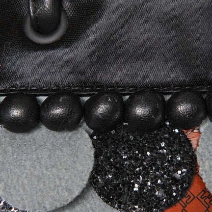 Fendi Wool Sequin Calfskin Ricami Embroidered Pillow Grande Voodoo Tote 9 of 10