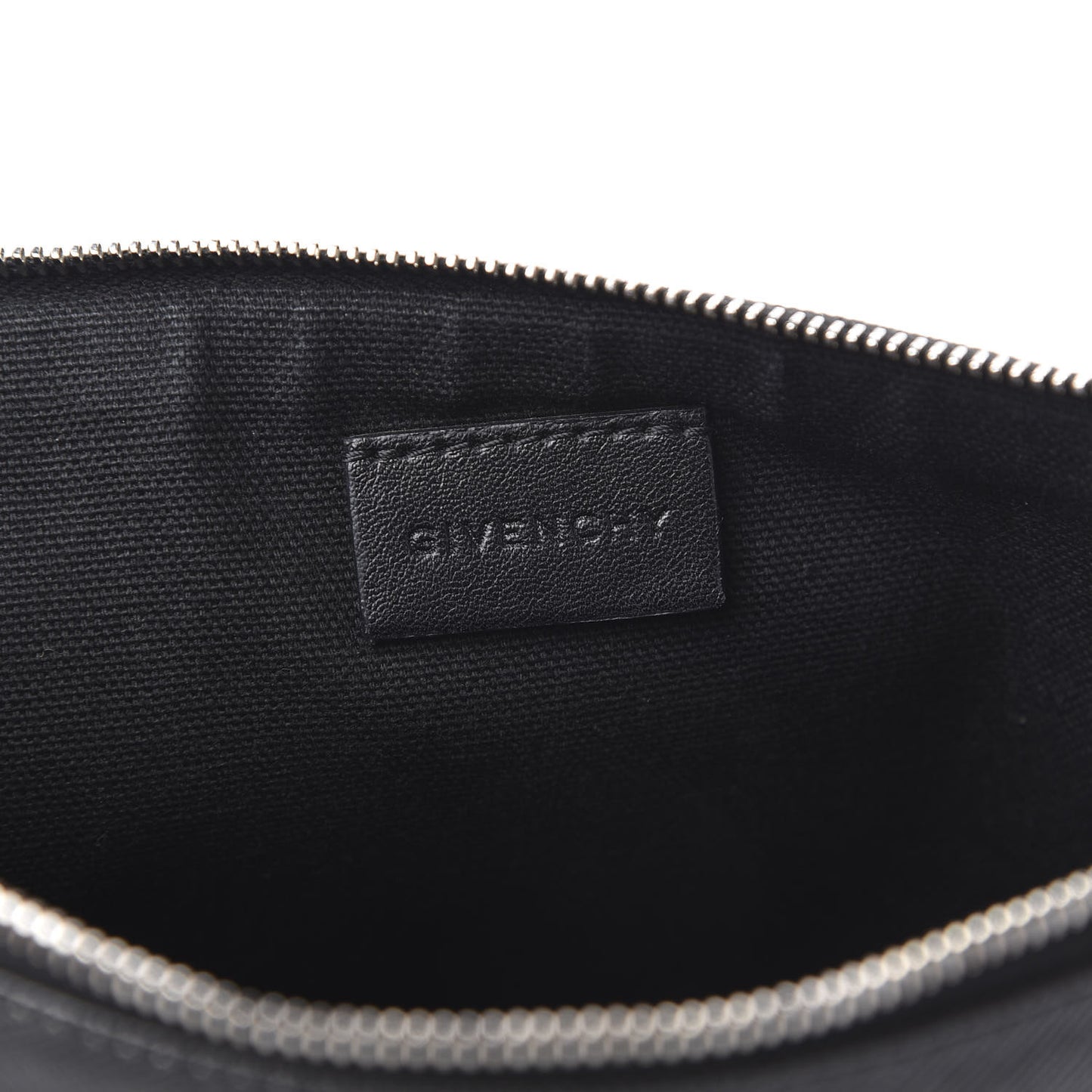 Texutured Coated Canvas Rottweiler Print Medium Cosmetic Pouch Black