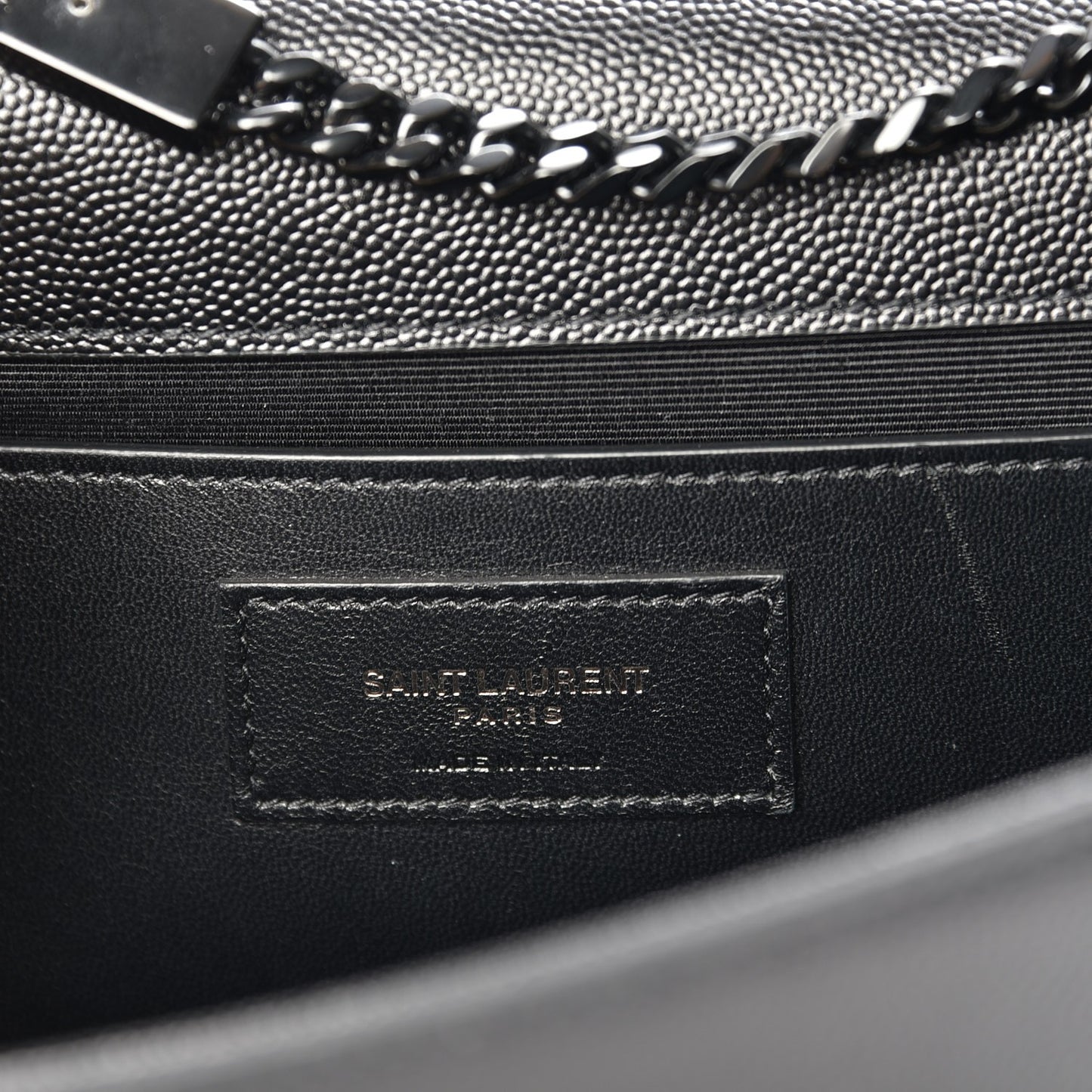 Grain De Poudre Medium Classic Monogram Kate Satchel Black