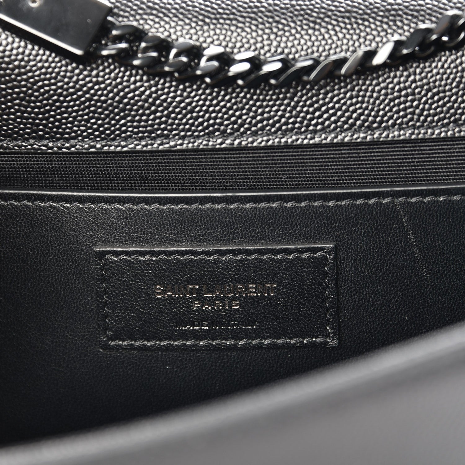 Saint Laurent Grain De Poudre Medium Classic Monogram Kate Satchel Black 6 of 6
