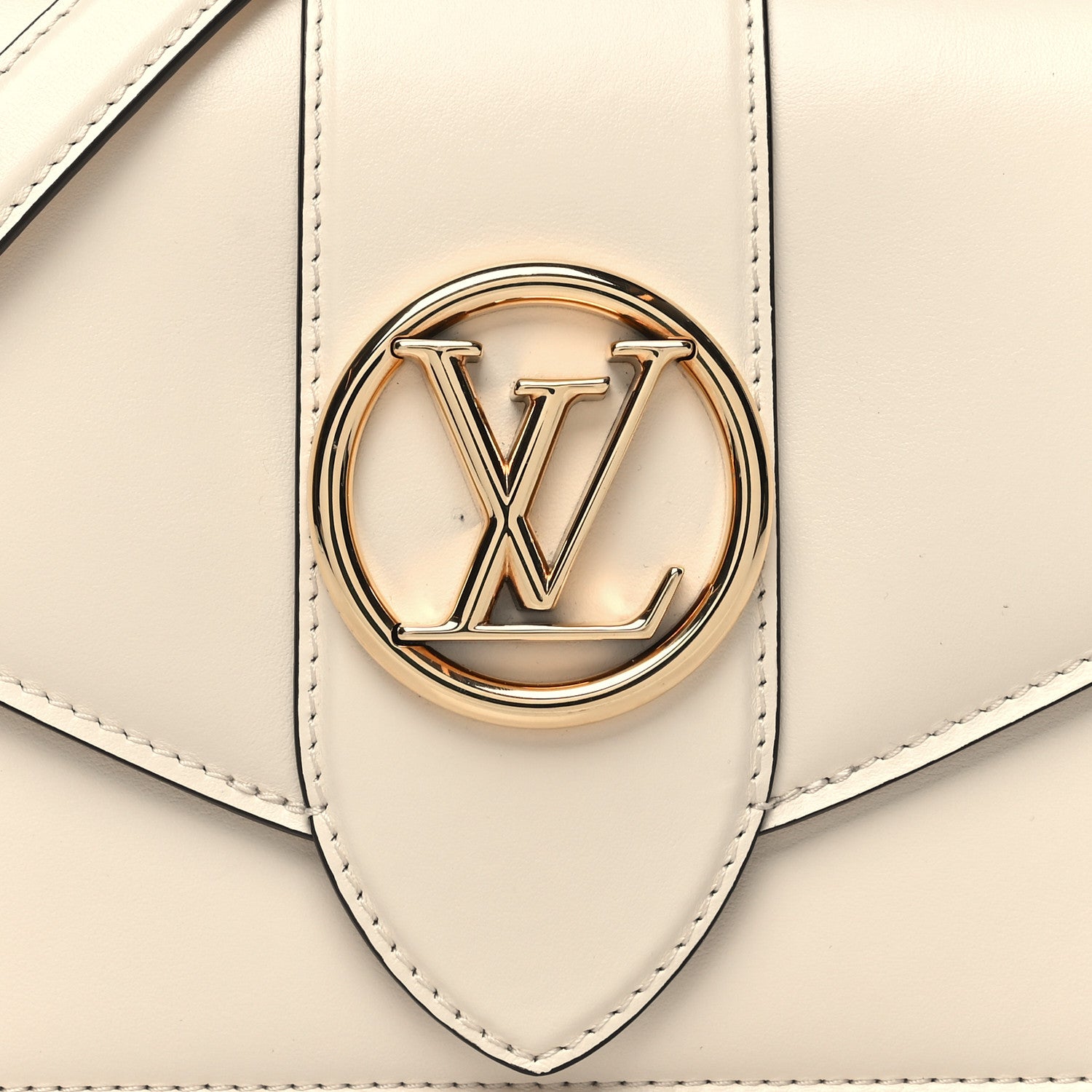 Louis Vuitton Smooth Calfskin LV Pont 9 Cream 9 of 12
