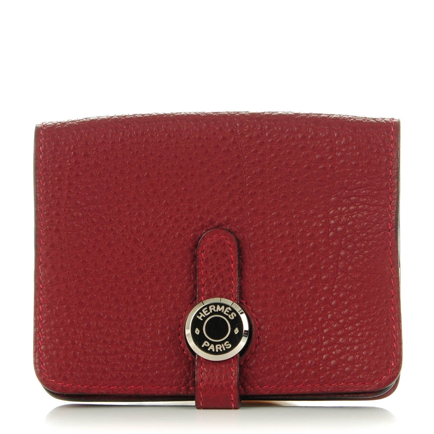 Hermes Togo Dogon Card Case Rouge H 1 of 6