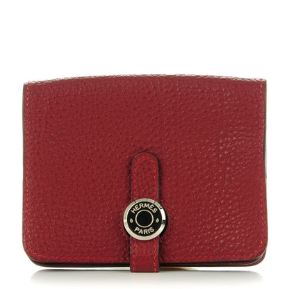 Hermes Togo Dogon Card Case Rouge H 1 of 6