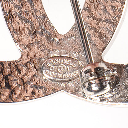 Chanel CC Pearl Brooch Silver 4 of 6