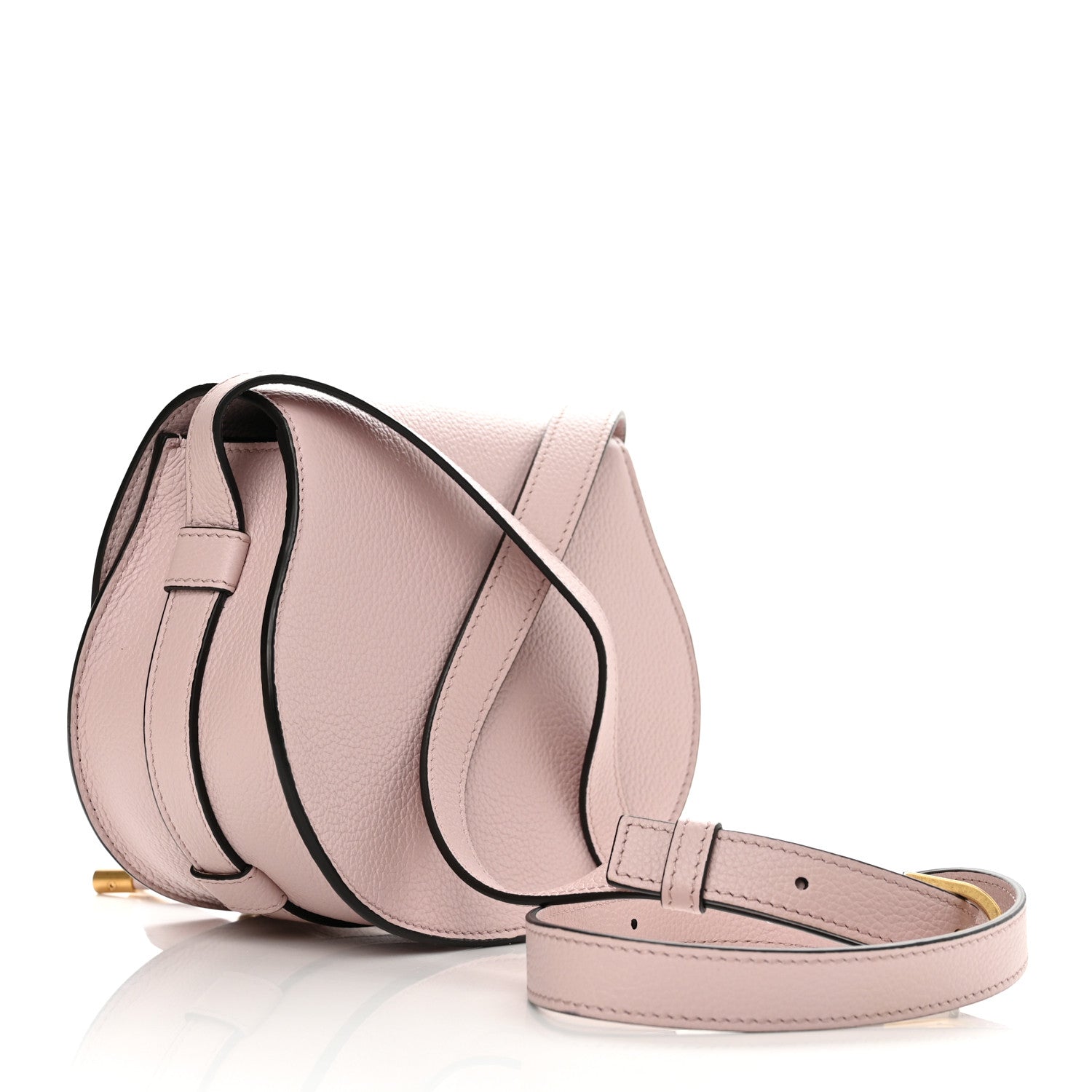 Chloe Calfskin Mini Marcie Round Crossbody Bag Misty Lavender 2 of 13