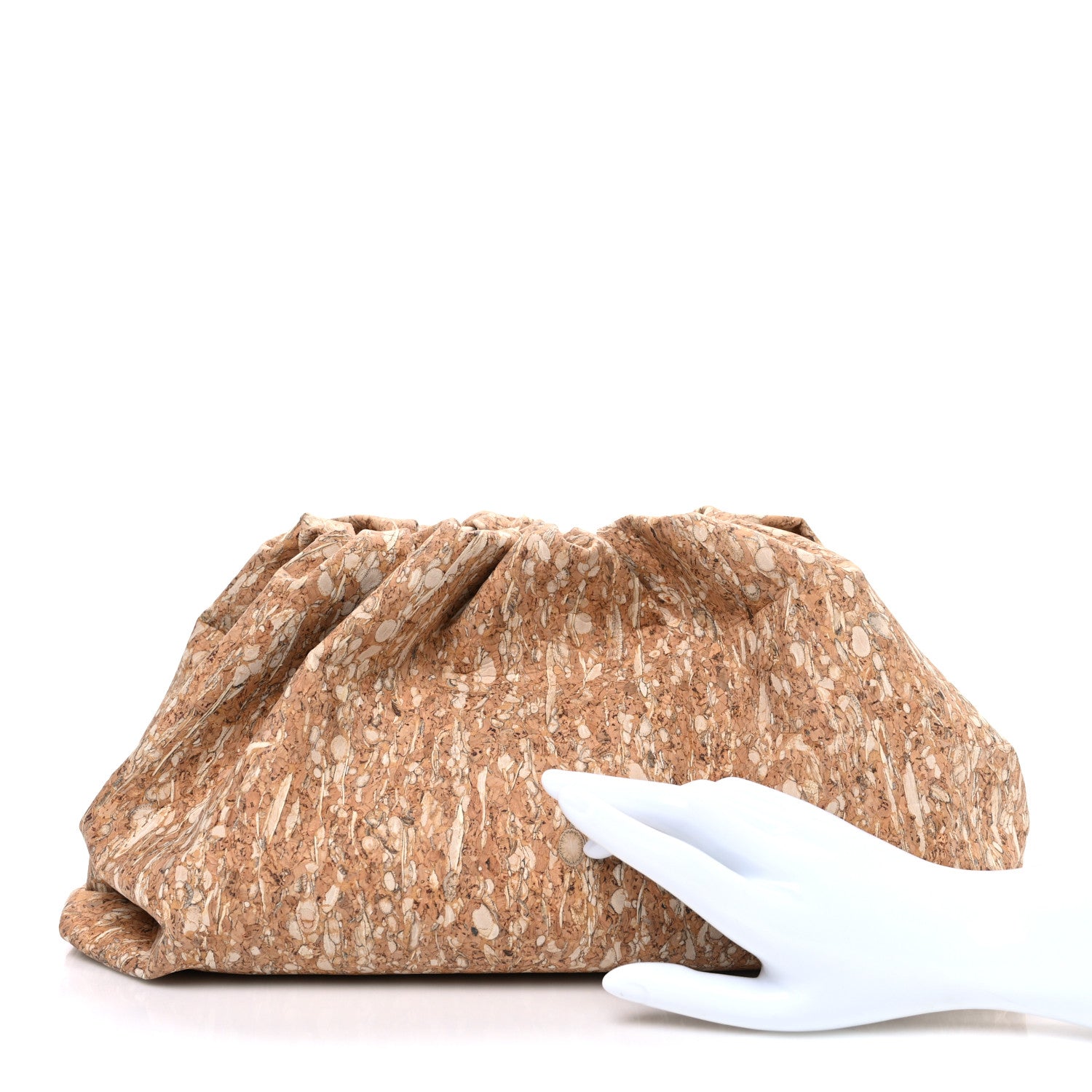 Bottega Veneta Cork The Pouch Oversized Clutch Natural 2 of 11