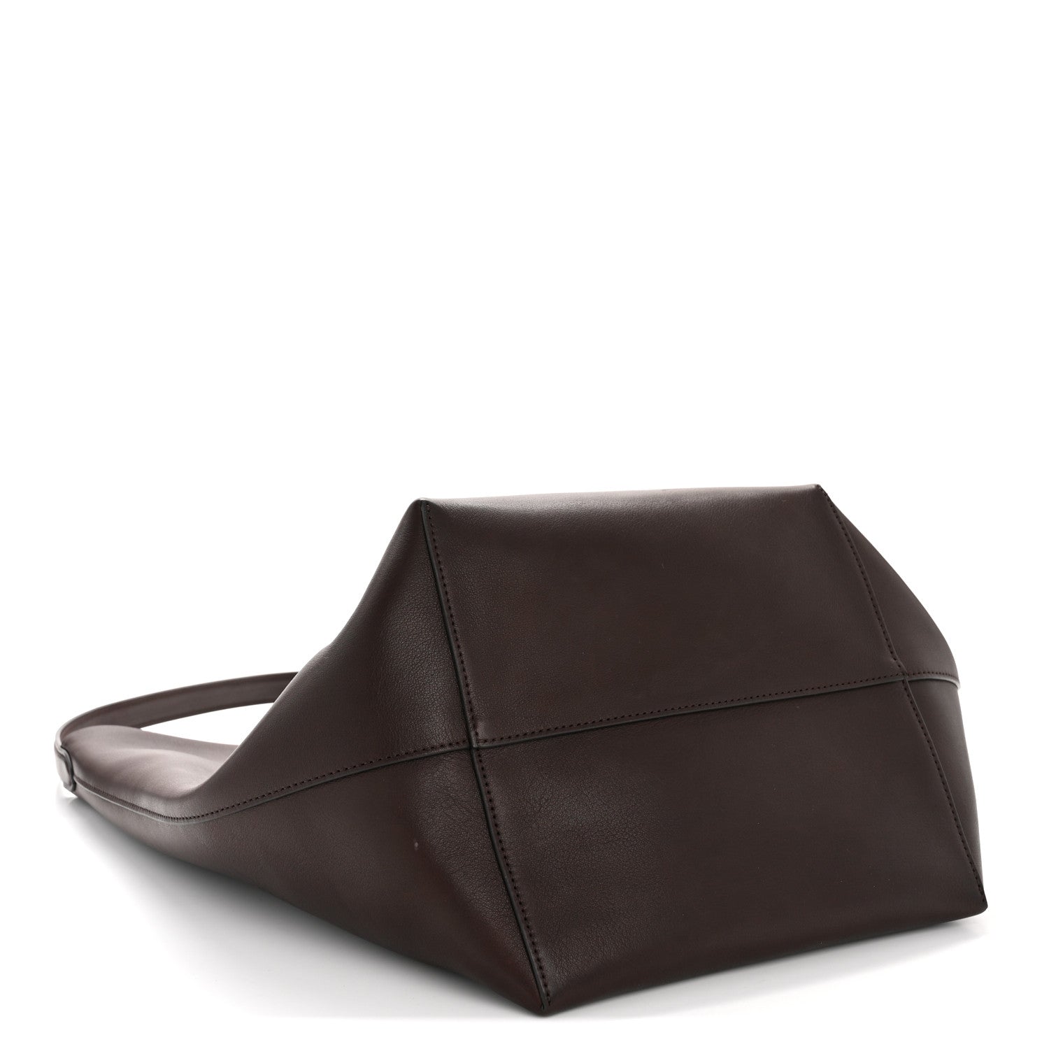 The Row Polished Saddle Calfskin Large N/S Park Tote Chestnut 4 of 10