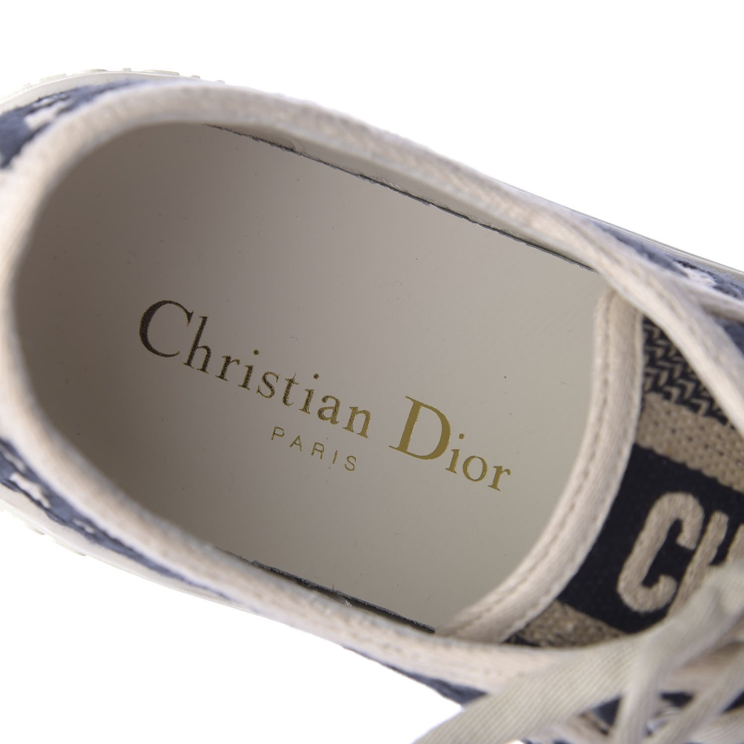 Christian Dior Canvas Oblique Walk'N'Dior Low Top Sneakers 39 Deep Blue 9 of 11