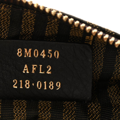Fendi X SARAH COLEMAN Fabric Jacquard FF Vertigo Pochette Tobacco Moro Black 6 of 6