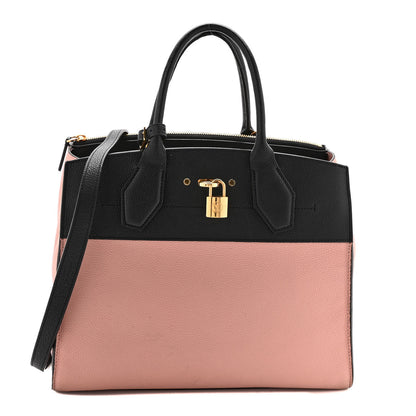 Louis Vuitton Calfskin City Steamer MM Magnolia Black 1 of 13
