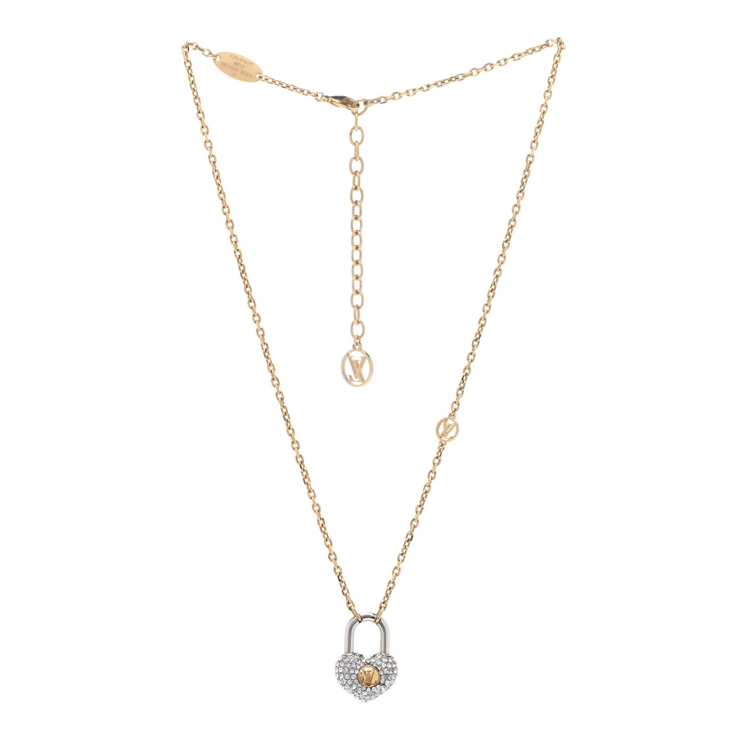 Louis Vuitton Crystal Crazy In Lock Necklace 3 of 8