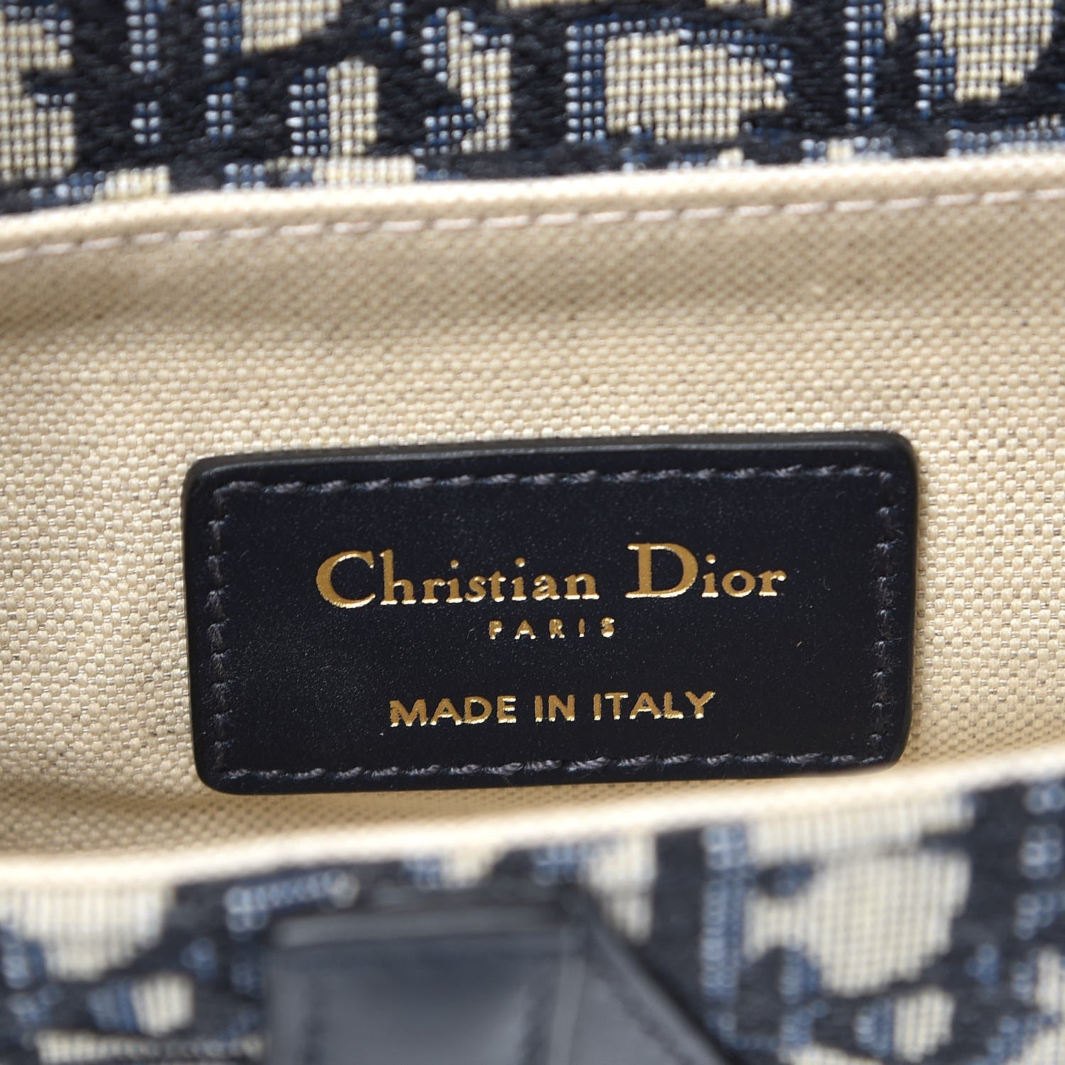 Christian Dior Oblique Mini Saddle Bag Blue 6 of 8