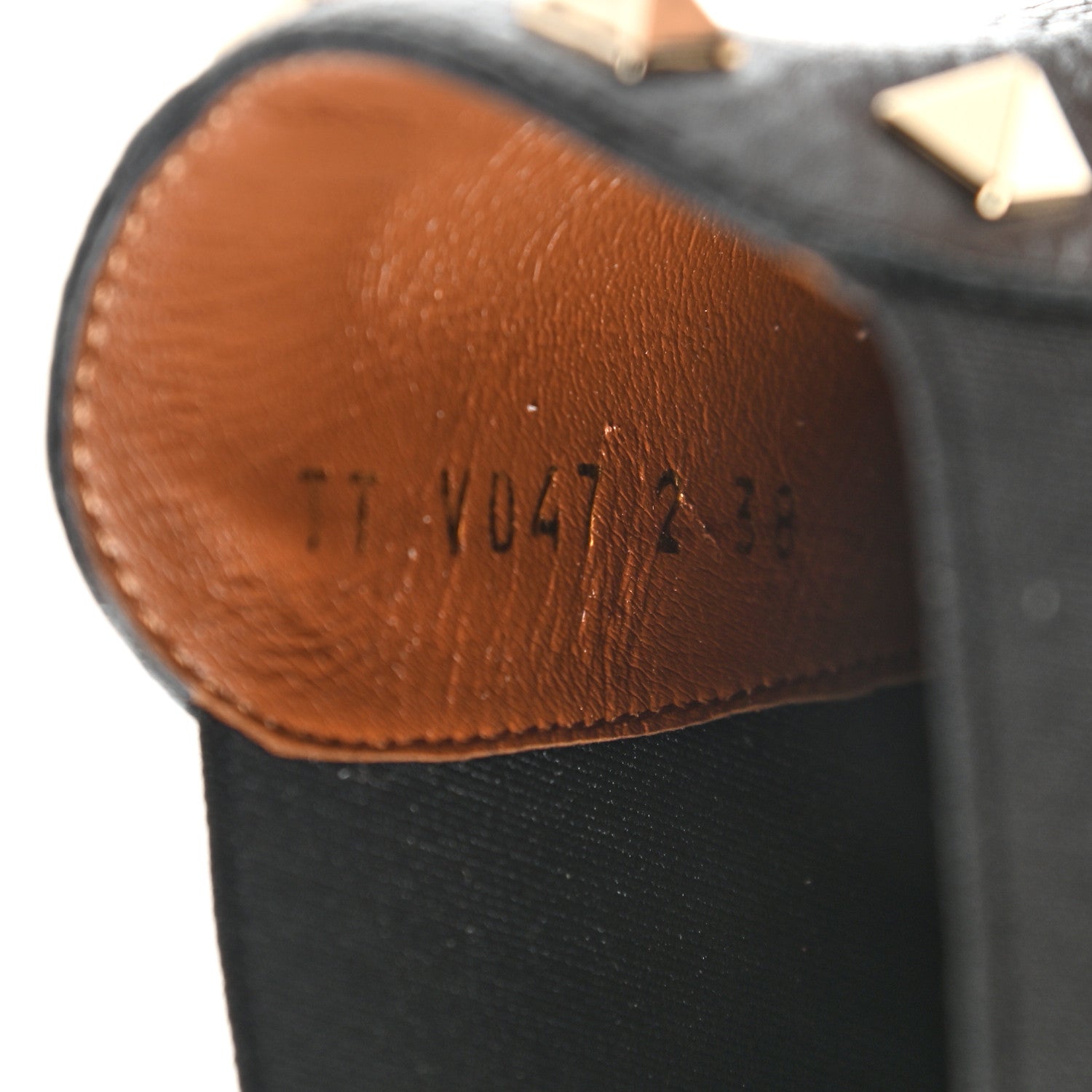 Valentino Garavani Calfskin Rockstud Beatle Chelsea 20mm Ankle Boots 38 Black 8 of 9