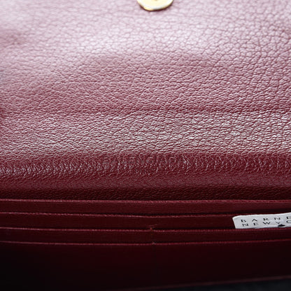 Balenciaga Chevre Gold Metallic Edge Hardware Money Wallet Bordeaux 6 of 15