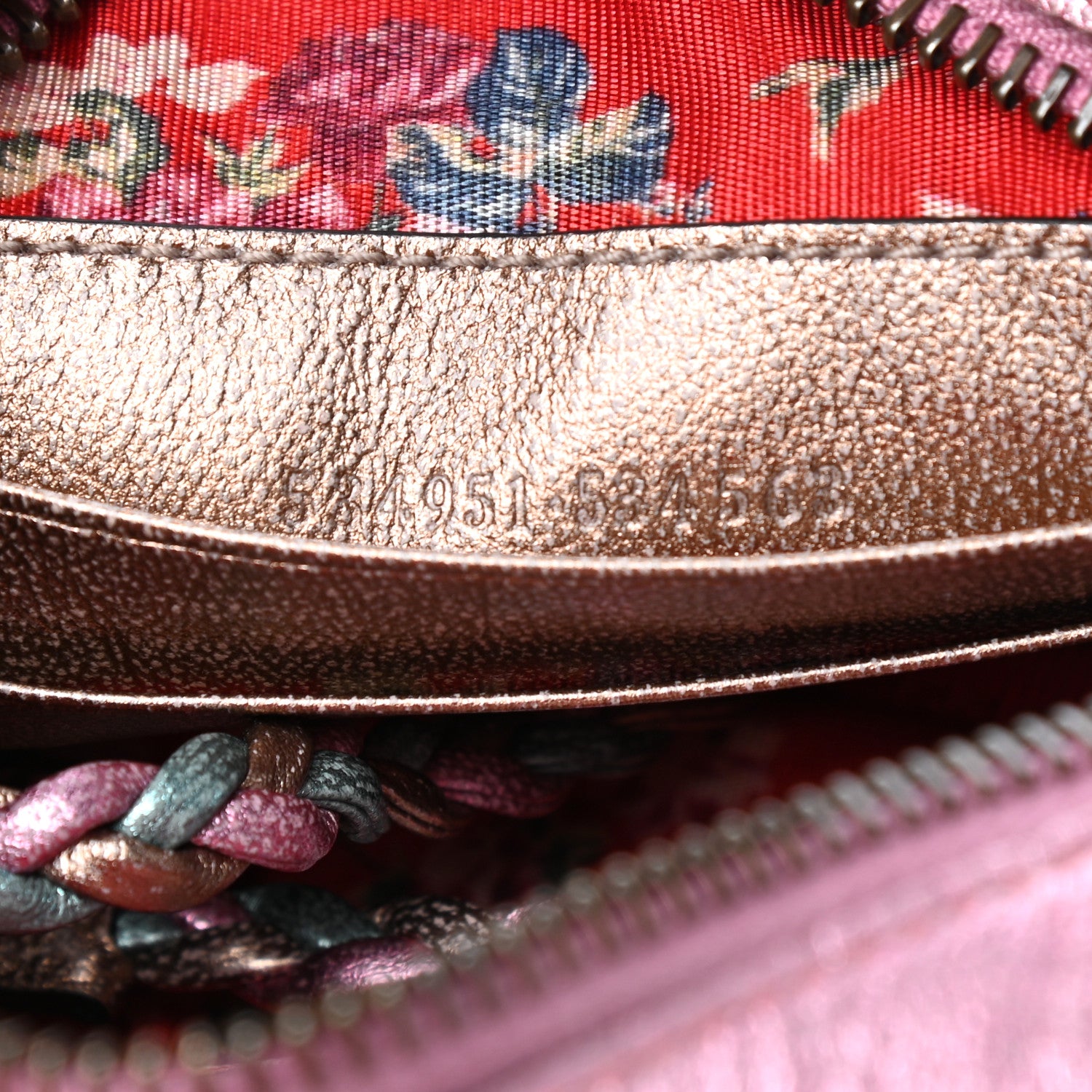 Gucci Laminated Nappa Trapuntata Mini Zumi Dome Shoulder Bag Rosa Lago Rame 6 of 9