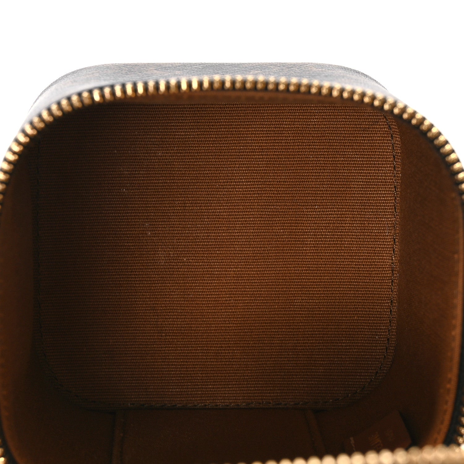 Celine Triomphe Canvas Calfskin Mini Vanity Case Tan 5 of 10