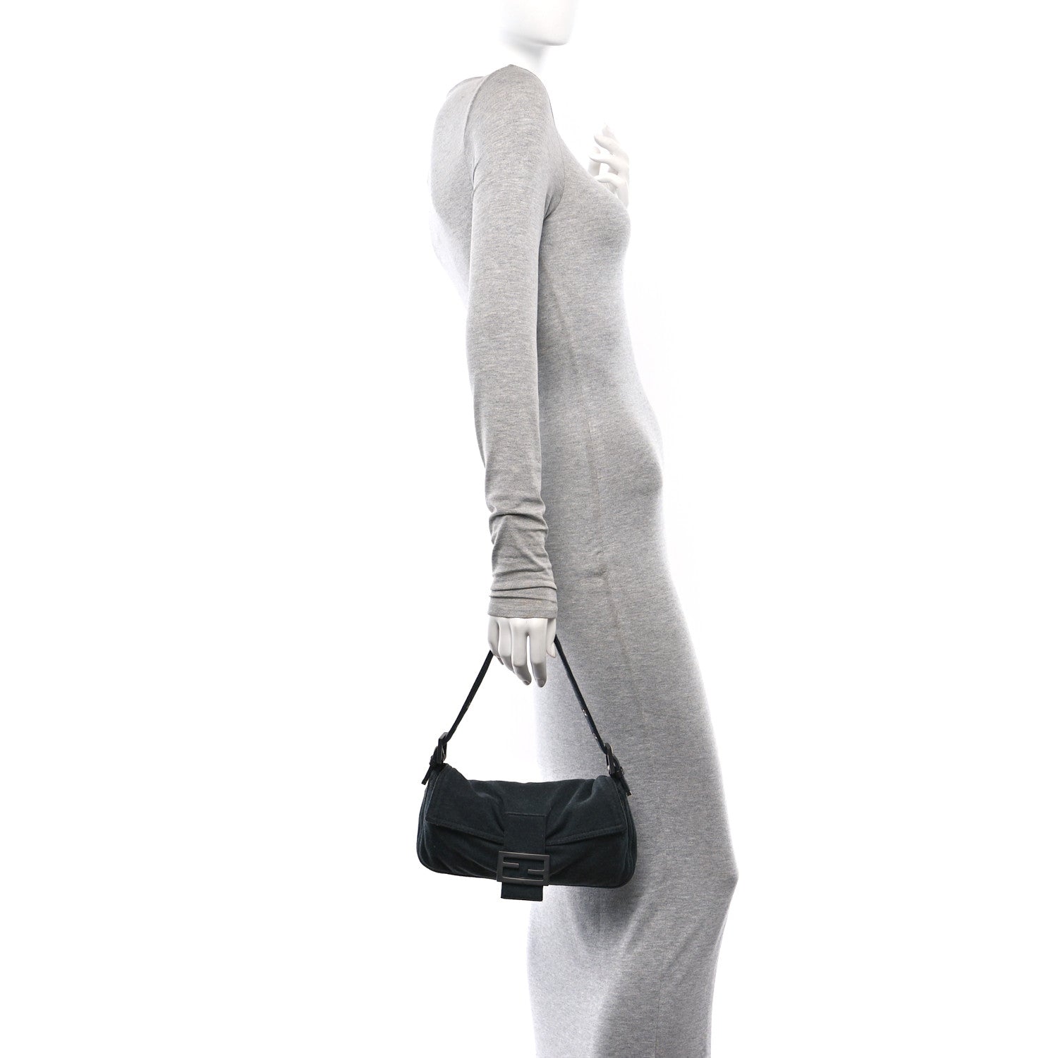 Fendi Jersey Baguette Grey 2 of 10