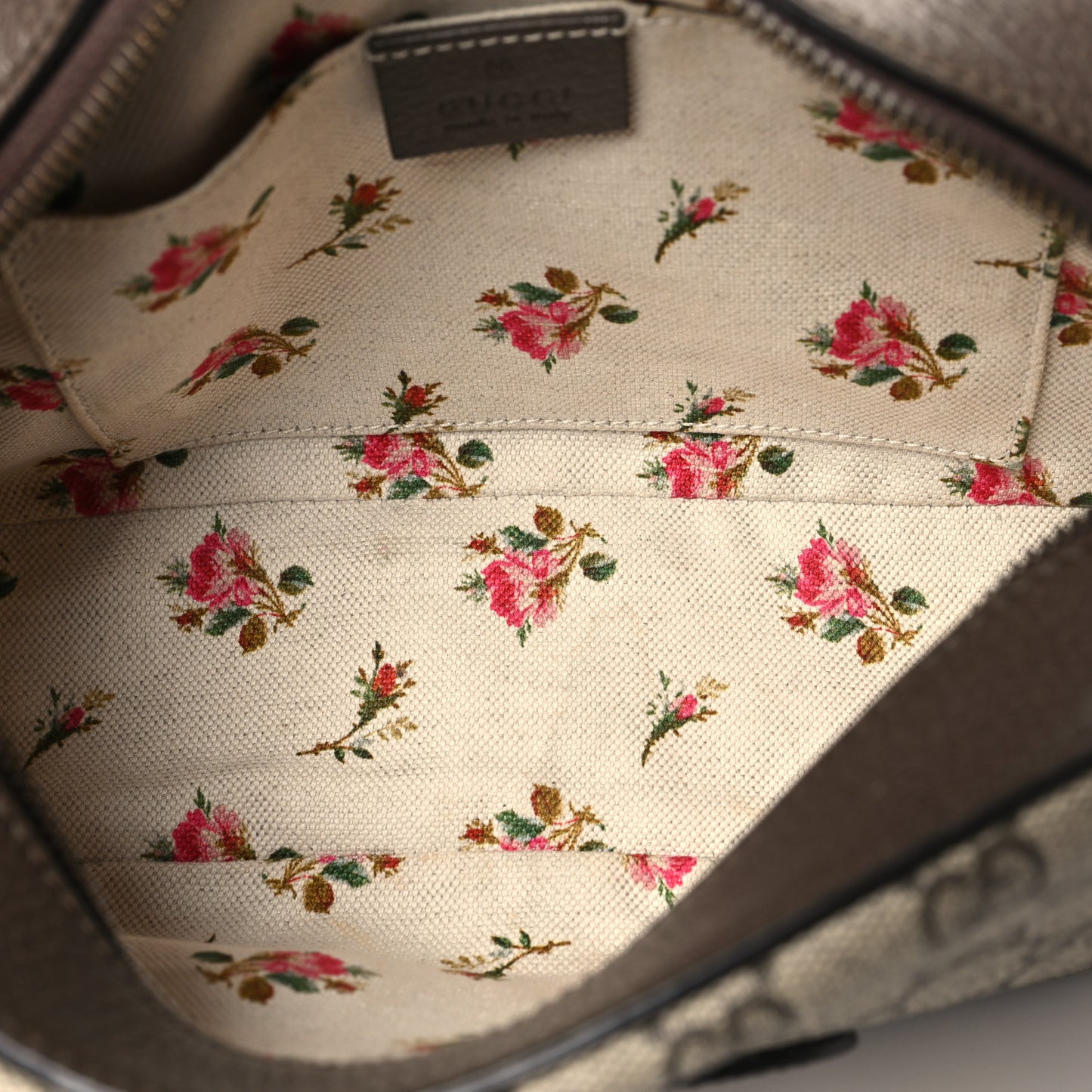 GG Supreme Monogram Web Neo Vintage Shoulder Bag Beige New Acero Crop