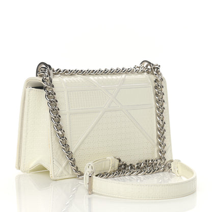 Christian Dior Patent Micro-Cannage Small Diorama Flap Bag White 3 of 16