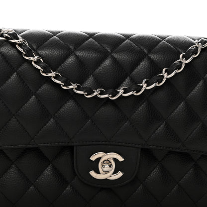 Chanel Caviar Quilted Medium Double Flap Black 8 of 10