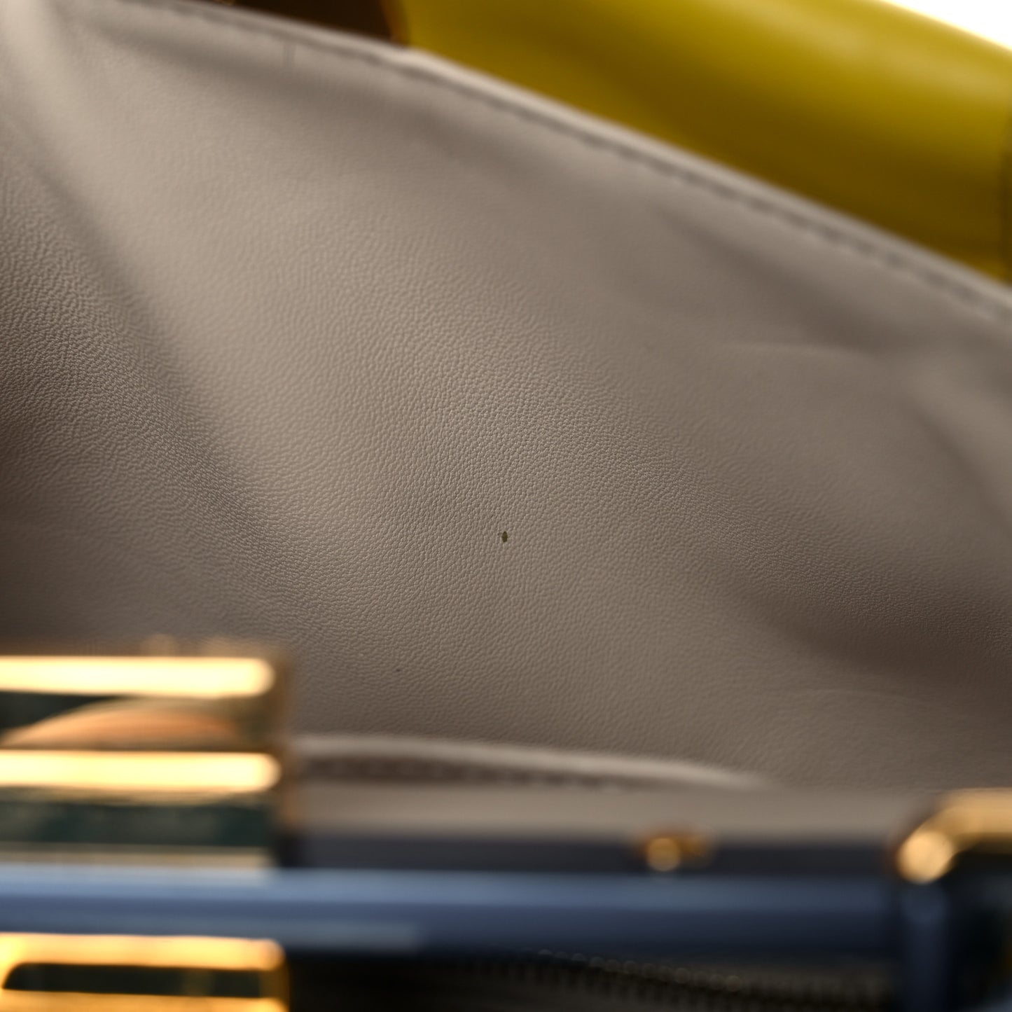 Nappa Colorblock Mini Peekaboo Iconic Satchel Lime Blue Royal Latte