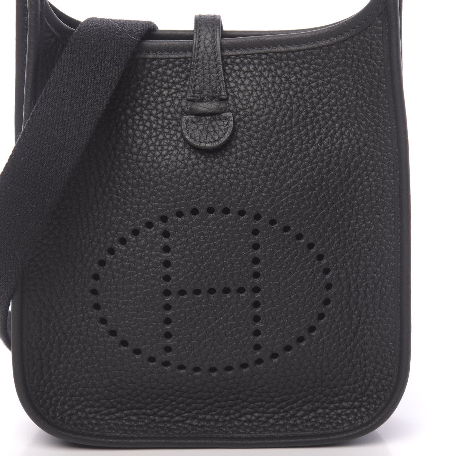 Hermes Taurillon Clemence Evelyne TPM Black 10 of 11