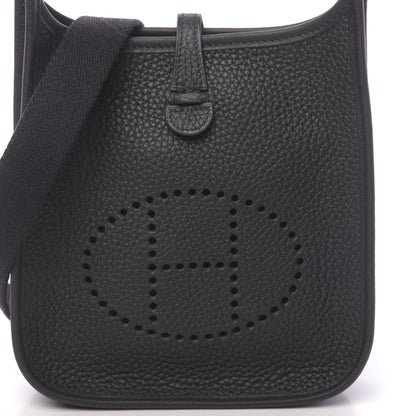 Hermes Taurillon Clemence Evelyne TPM Black 10 of 11