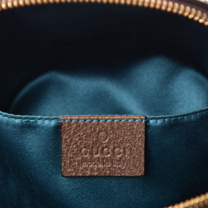 Gucci GG Supreme Monogram Textured Dollar Calfskin Web Small Ophidia Dome Shoulder Bag Beige Ebony New Acero 5 of 10