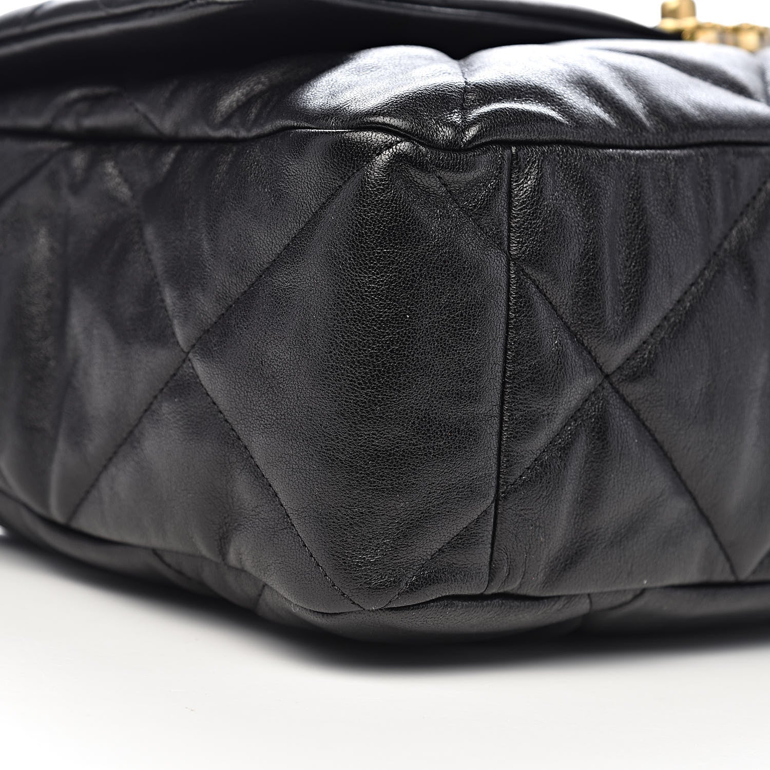 Chanel Goatskin Quilted Maxi 19 Flap Black 8 of 10
