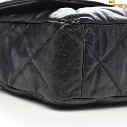 Chanel Goatskin Quilted Maxi 19 Flap Black 8 of 10