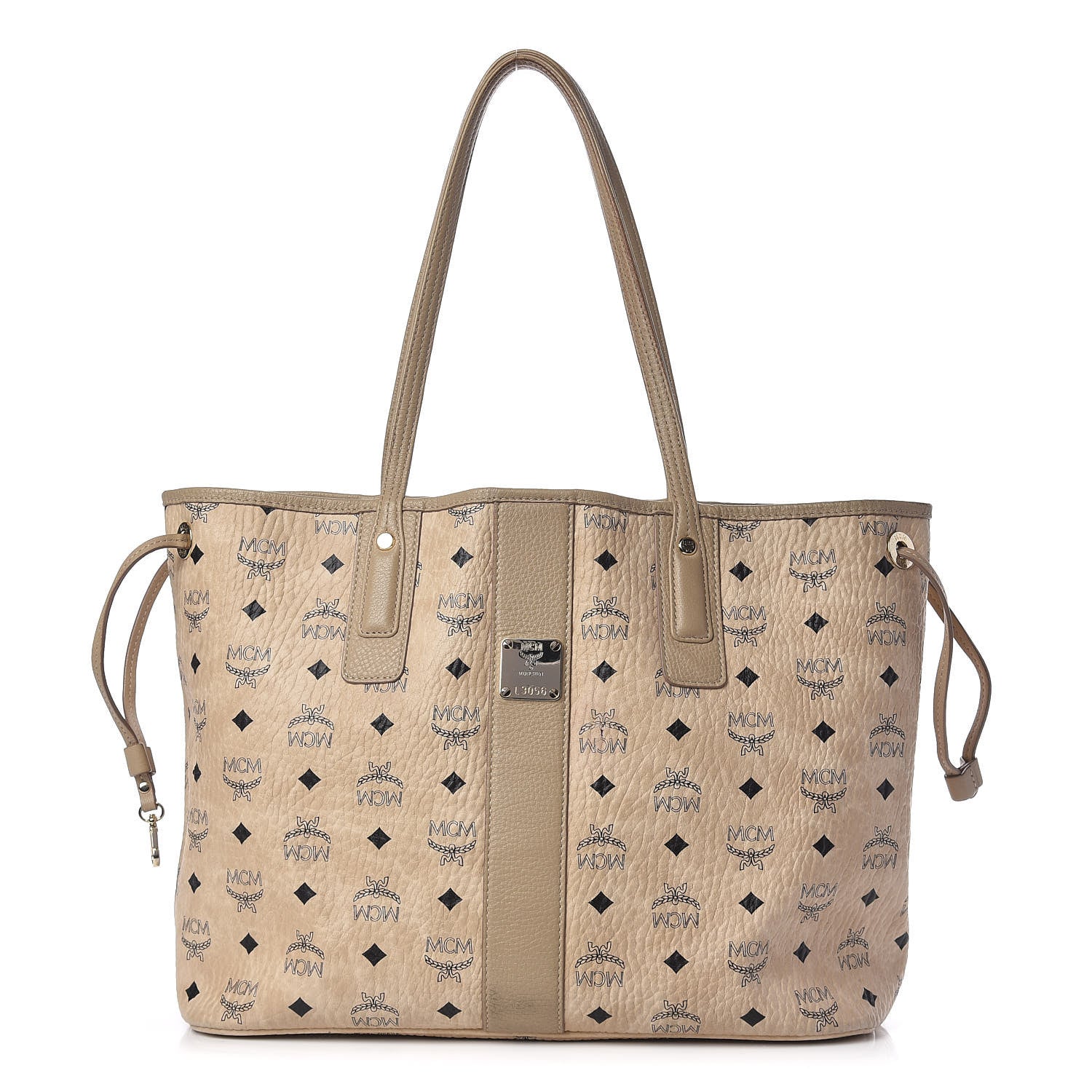 MCM Visetos Medium Liz Reversible Shopper Tote Beige 1 of 29