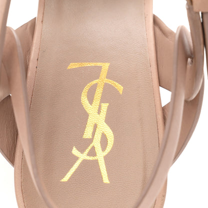 Saint Laurent Calfskin Tribute 105 Platform Sandals 38.5 Nude 8 of 11