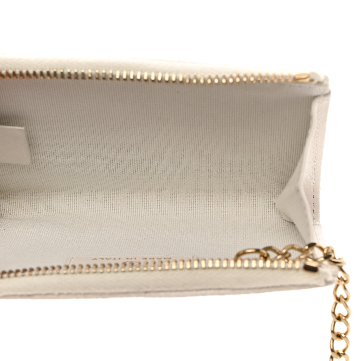 Chanel Caviar Quilted Zipped Key Holder Case White 5 of 8