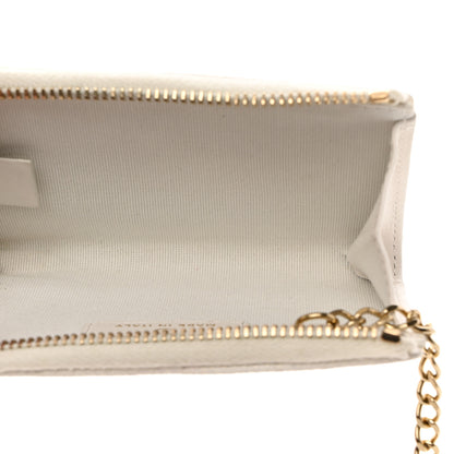 Chanel Caviar Quilted Zipped Key Holder Case White 5 of 8