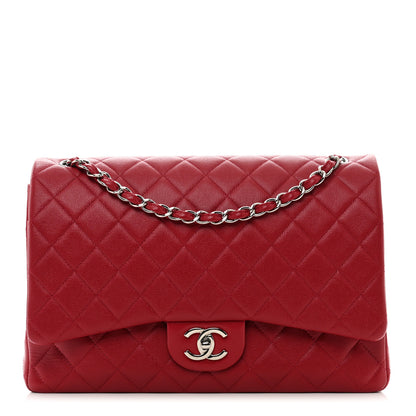 Chanel Iridescent Caviar Quilted Maxi Double Flap Red 1 of 11