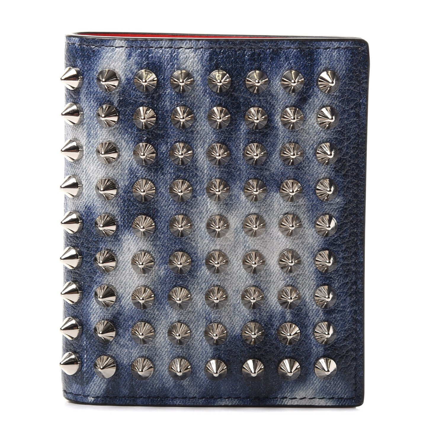 Calfskin Spiked Paros Wallet Blue