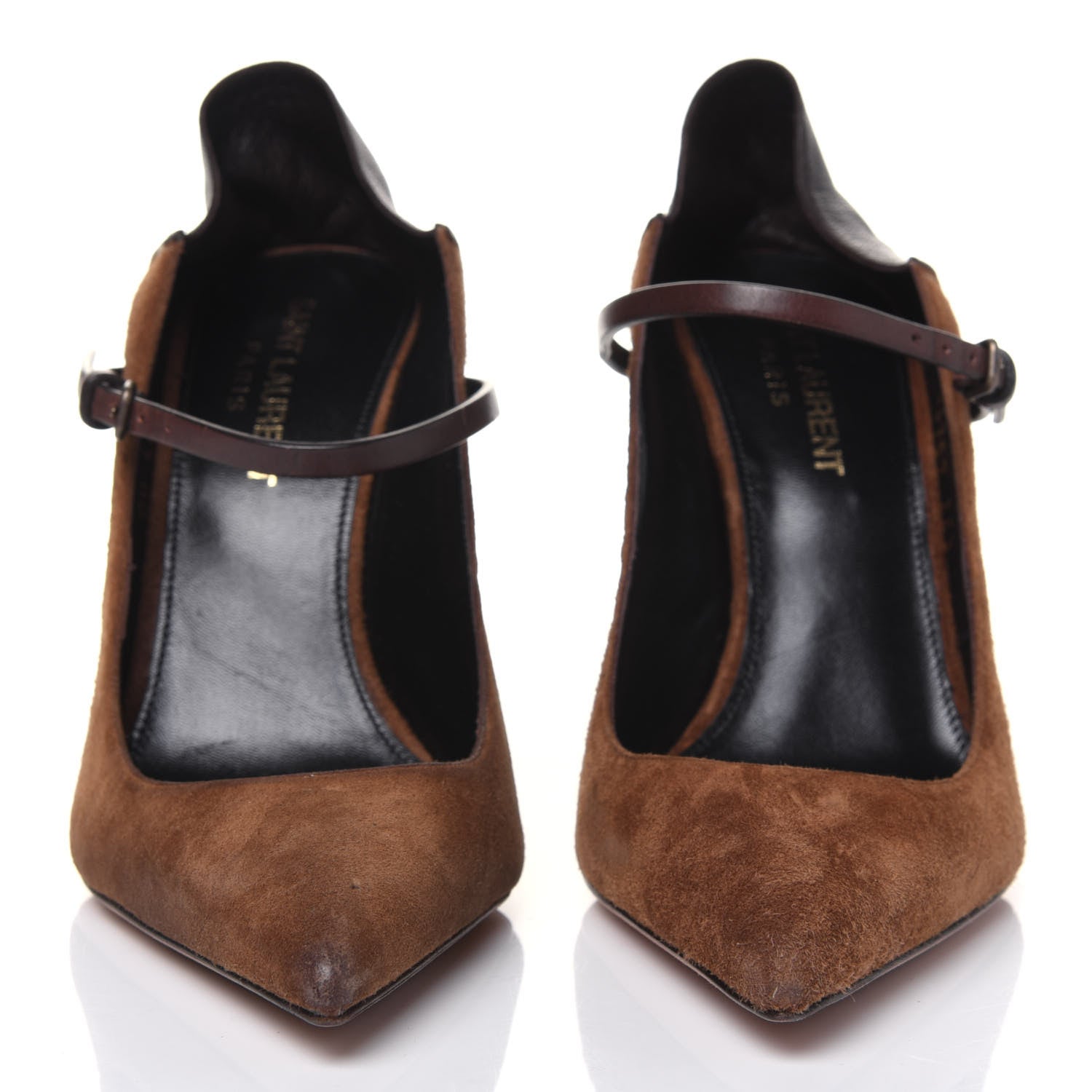 Saint Laurent Suede Majorelle 105 Pumps 35.5 Moro Coffee 2 of 14