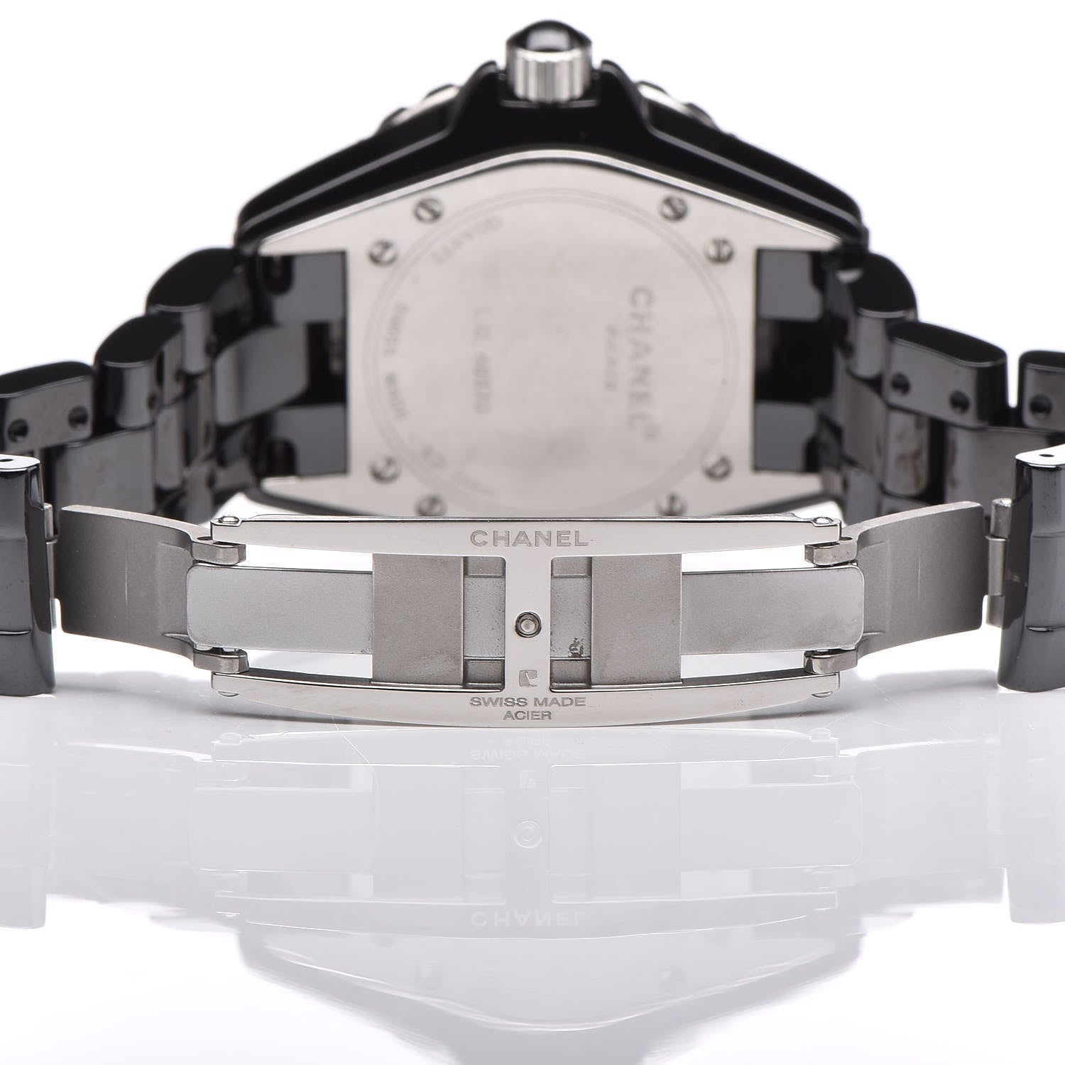 Chanel Stainless Steel Ceramic Ruby 33mm J12 Quartz Watch Black 6 of 7