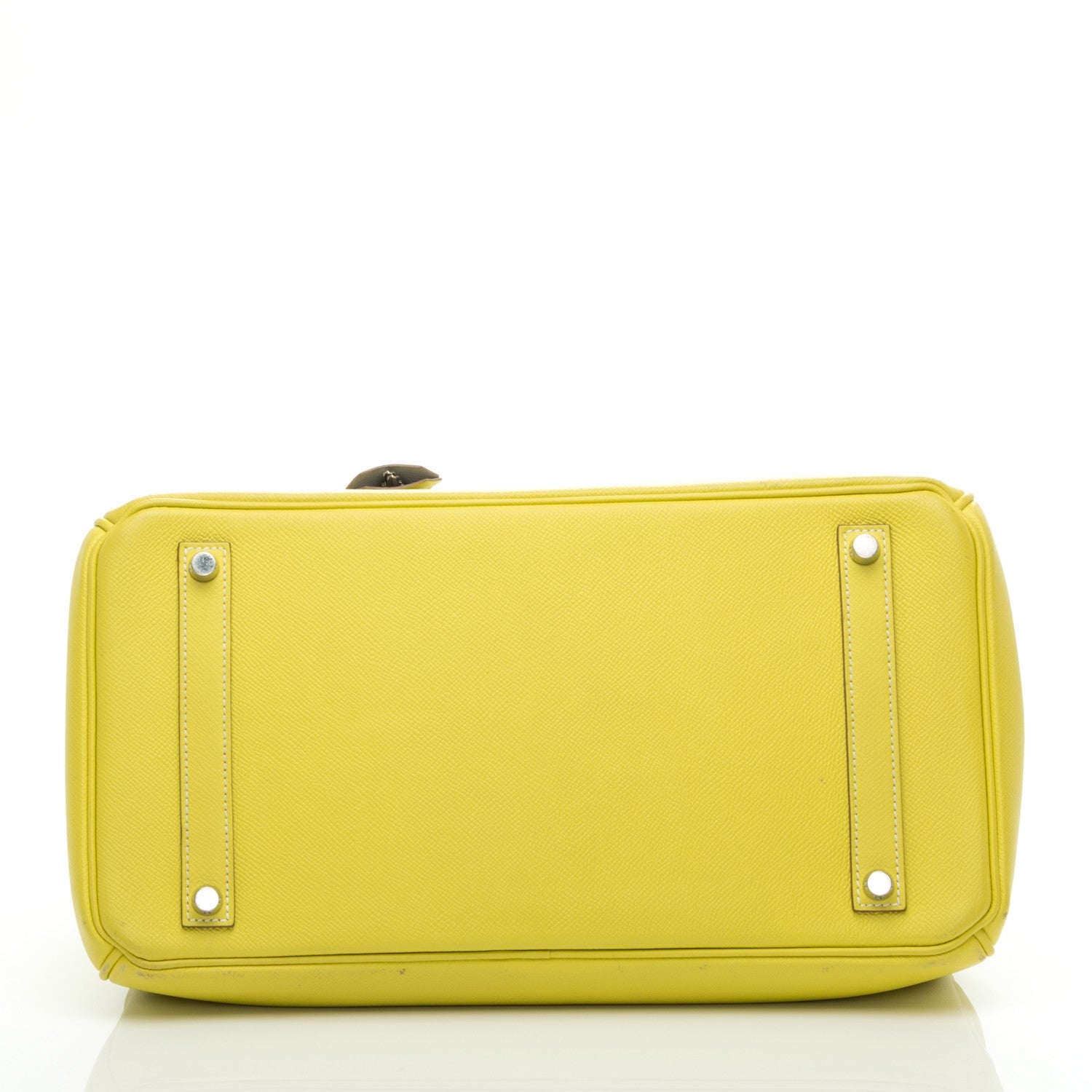 Hermes Epsom Candy Birkin 35 Lime Gris Perle 6 of 24