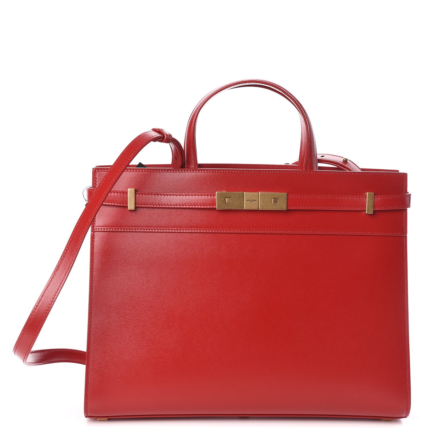 Calfskin Small Manhattan Shopper Tote Red