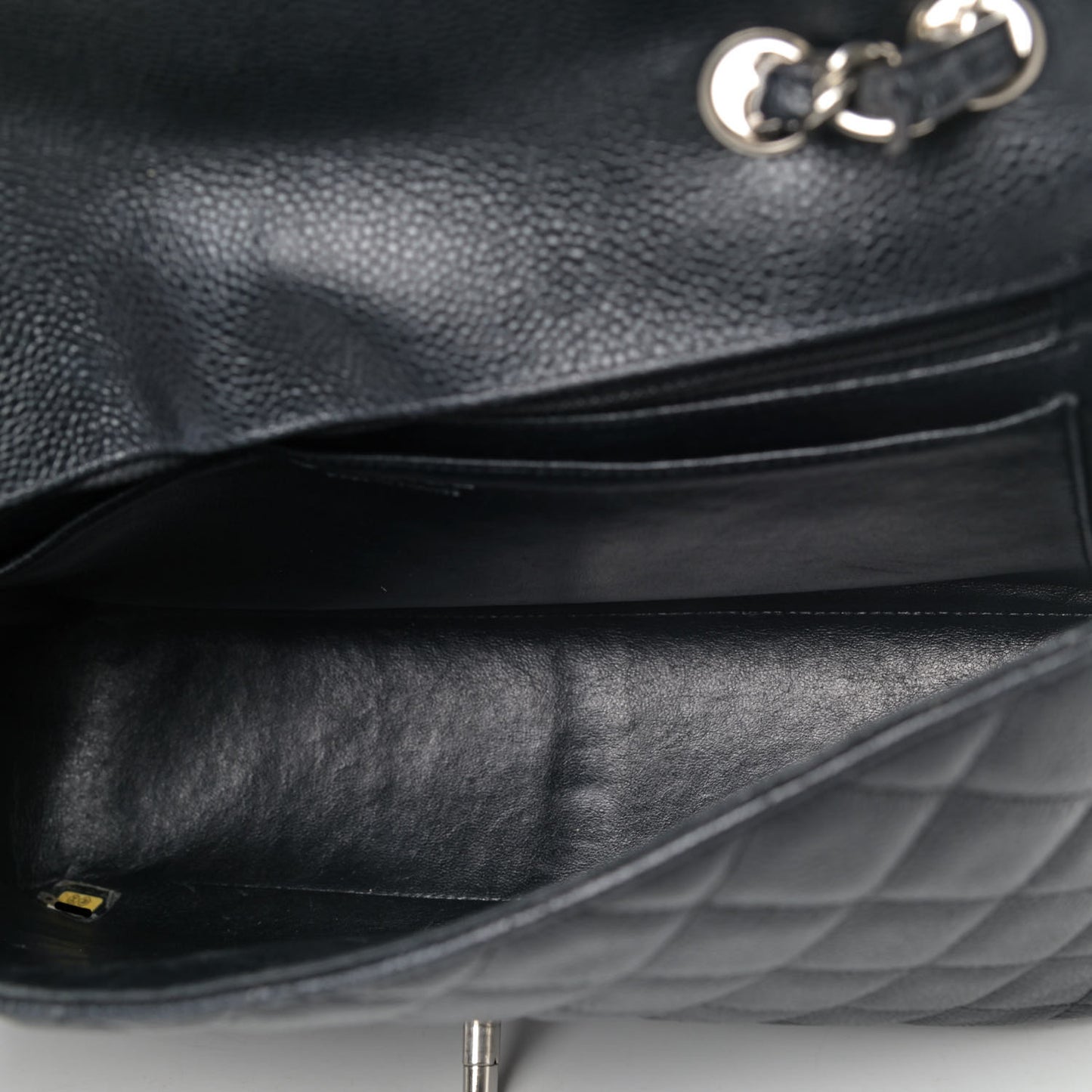 Caviar Quilted Jumbo Single Flap Black