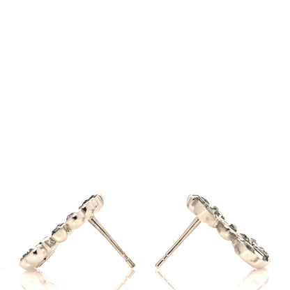 Chanel Baguette Crystal CC Earrings Gold Grey 3 of 5