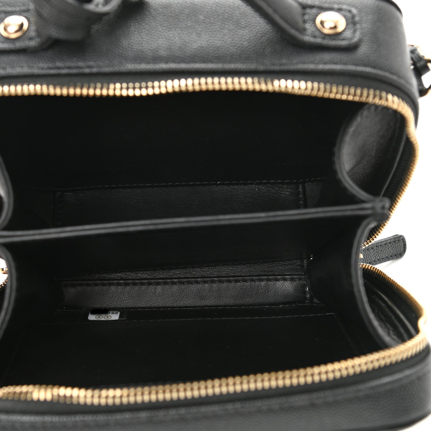 Caviar Quilted Small CC Filigree Vanity Case Black