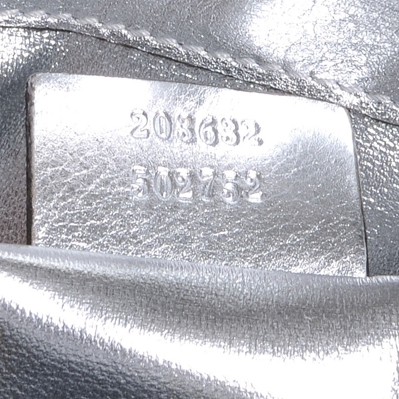 Gucci Leather Hysteria Clutch Silver 7 of 8