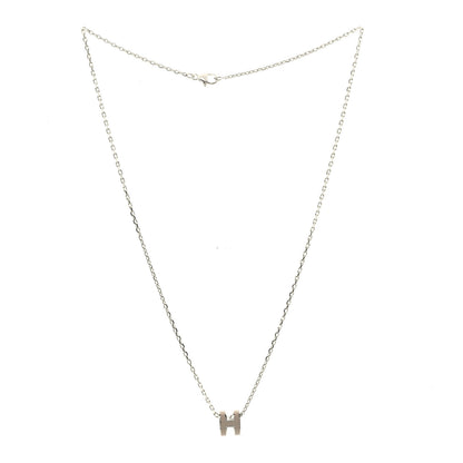 Hermes Palladium Mini Pop H Pendant Necklace Marron Glace 3 of 7
