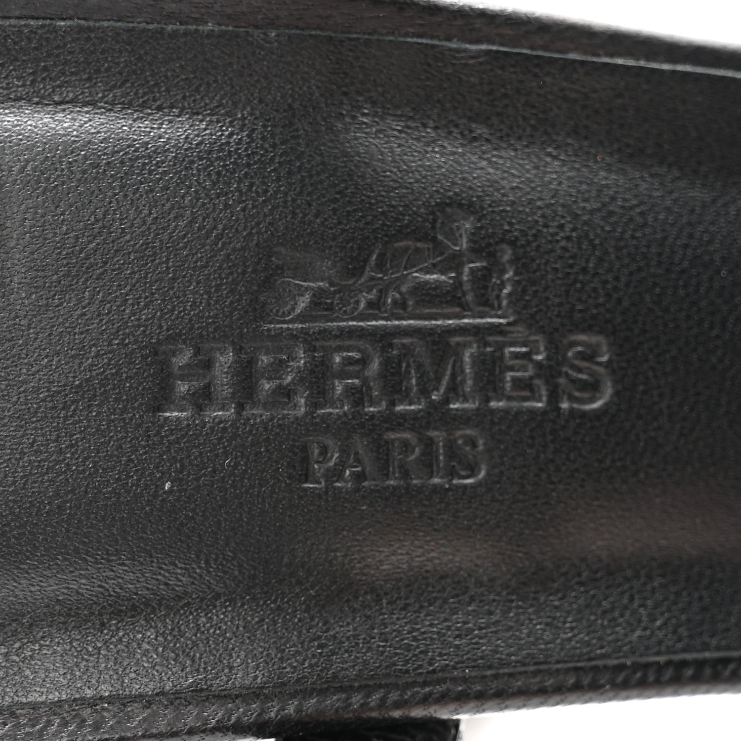 Hermes Goatskin Alesia Sandals 37.5 Black 6 of 11