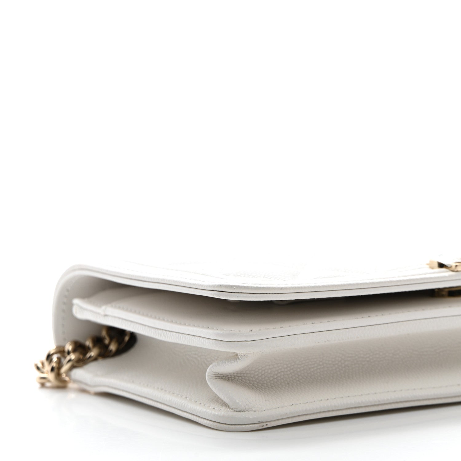Chanel Caviar Quilted Boy Wallet On Chain WOC White 10 of 13