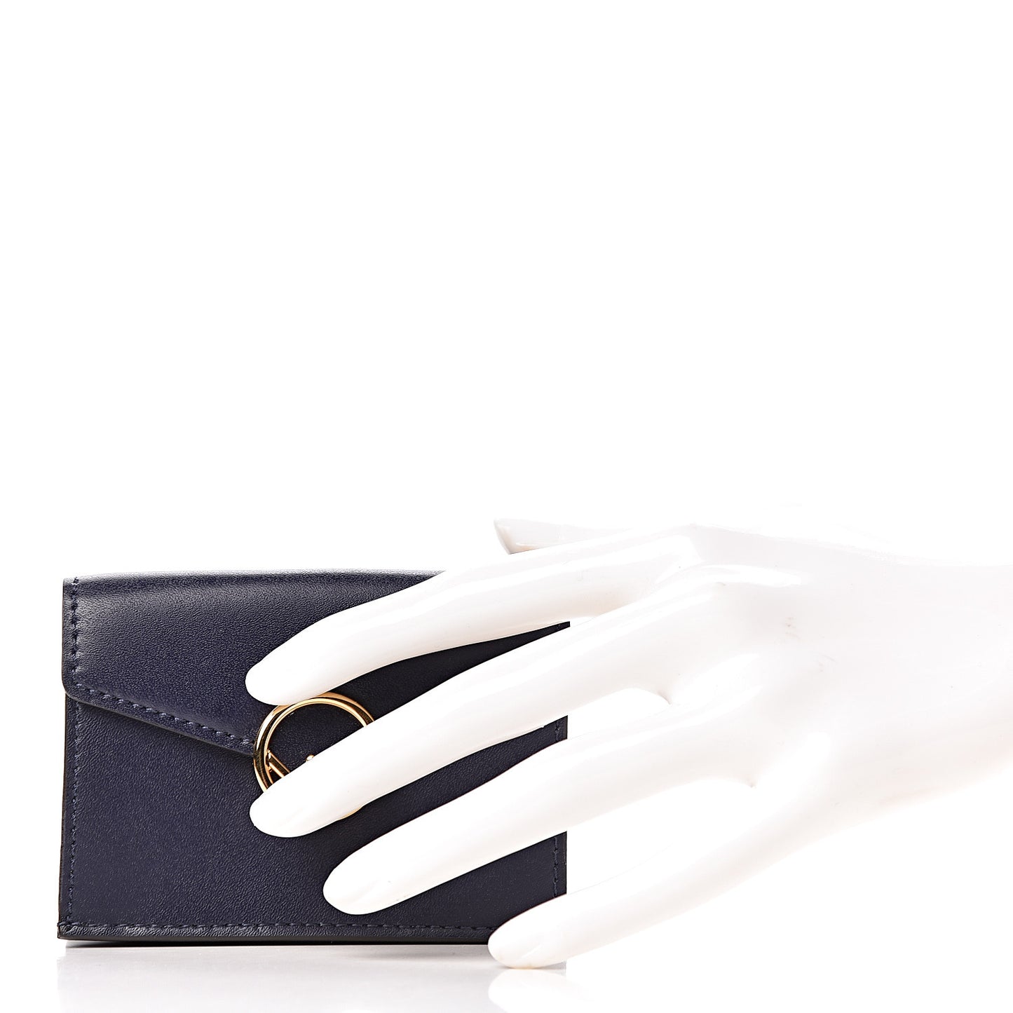 Vitello Liberty Lucido F is Fendi Micro Tri-Fold Envelope Wallet Blueberry